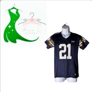 Under Armour Kids Dark Blue and Gold Jersey
